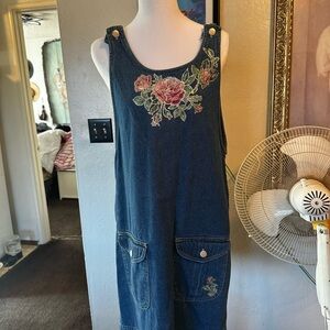 Route 66 Blue Dress with Pink Floral Design